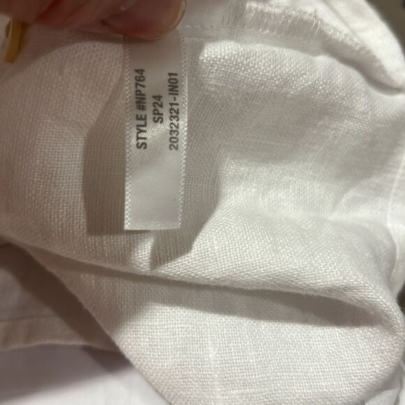 Madewell Square-Neck Mini Dress in 100% Linen in White NWT - Picture 14 of 14